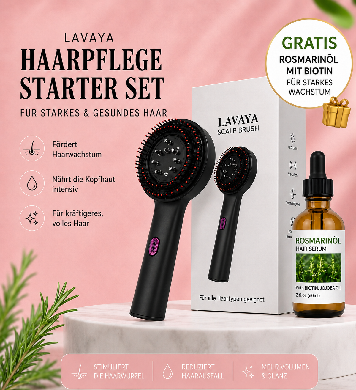 LavayaScalp - 3 in 1 Massagebürste